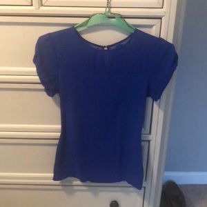 Blue see through mesh top from express size small
